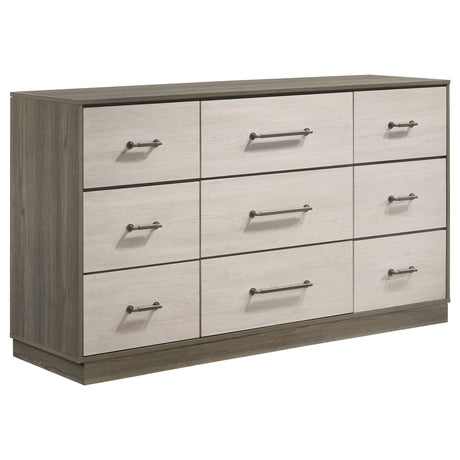 Tampa Furniture Outlet - Coaster - Fenwick 9-drawer Dresser Grey Oak - 224983