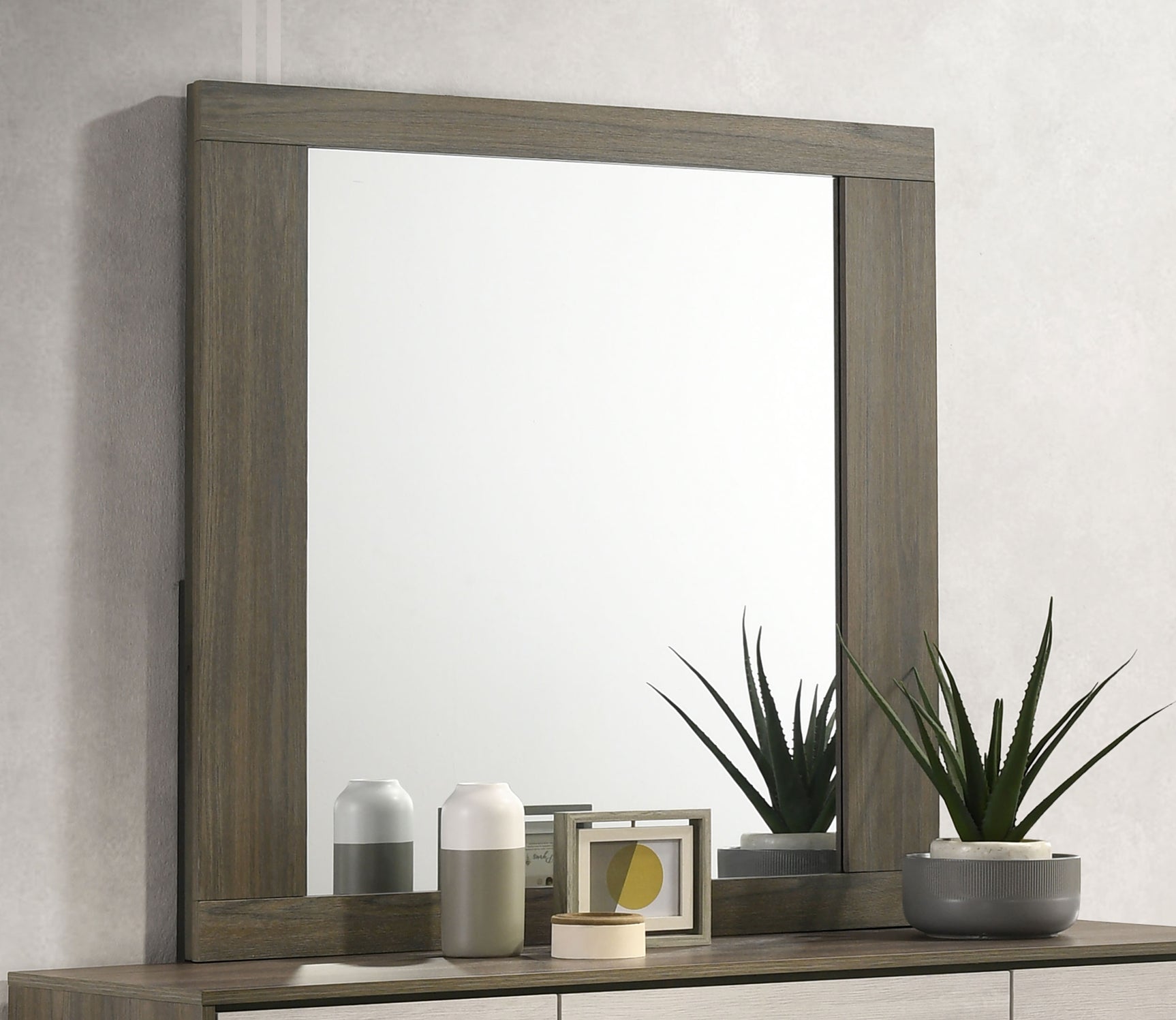 Fenwick Dresser Mirror Grey Oak - Tampa Furniture Outlet