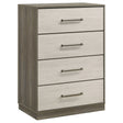 Tampa Furniture Outlet - Coaster - Fenwick 4-drawer Chest of Drawers Grey Oak - 224985