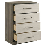 Fenwick 4-drawer Chest of Drawers Grey Oak - Tampa Furniture Outlet