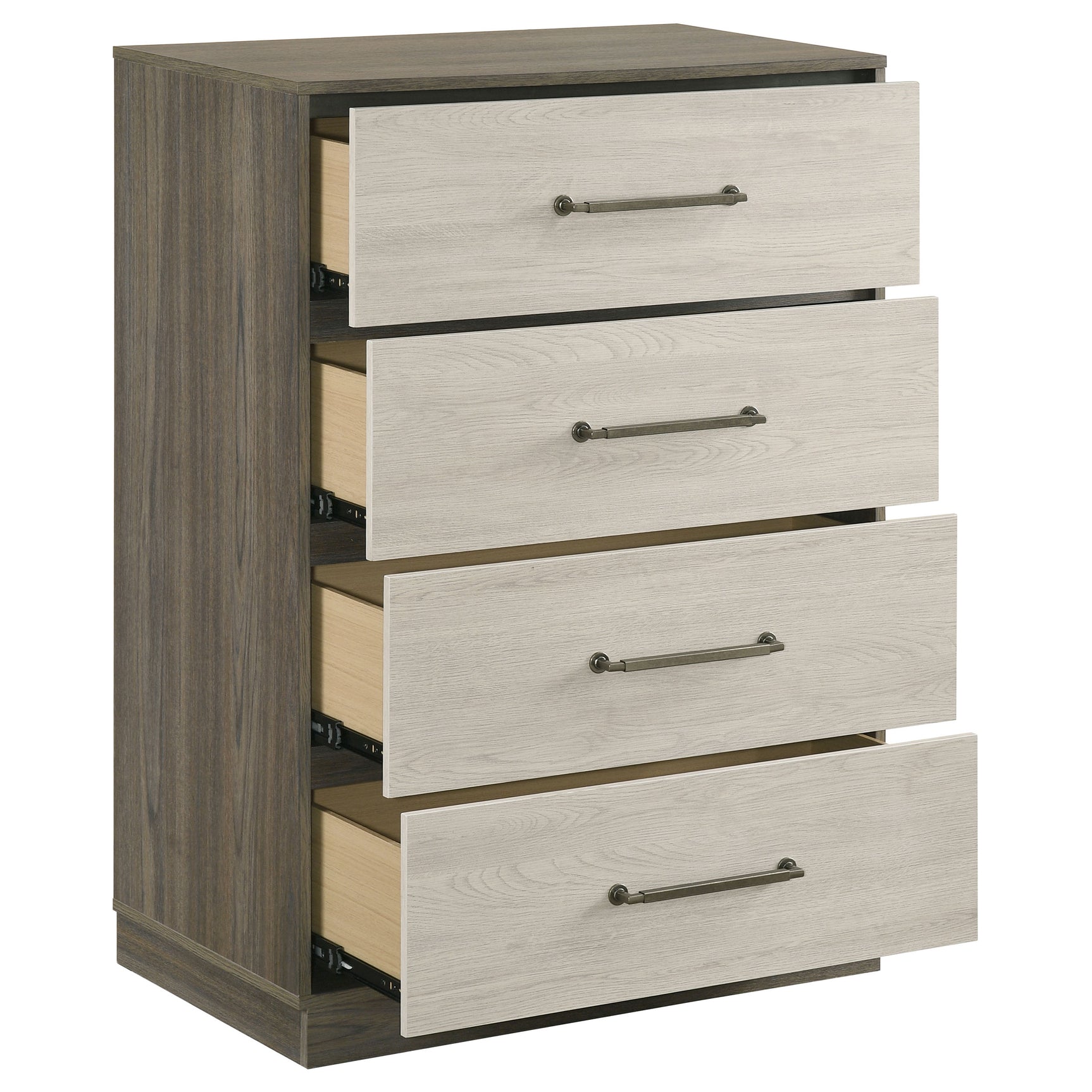 Fenwick 4-drawer Chest of Drawers Grey Oak - Tampa Furniture Outlet