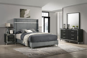 Tampa Furniture Outlet - Coaster - Lucia 4-piece Eastern King Bedroom Set Grey and Black - 224991KE-S4