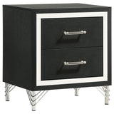 Lucia 4-piece Eastern King Bedroom Set Grey and Black - Tampa Furniture Outlet