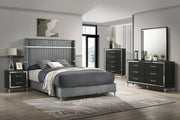 Tampa Furniture Outlet - Coaster - Lucia 5-piece Eastern King Bedroom Set Grey and Black - 224991KE-S5
