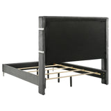 Lucia 5-piece Eastern King Bedroom Set Grey and Black - Tampa Furniture Outlet
