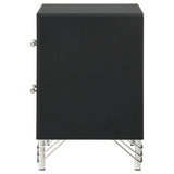 Lucia 2-drawer Nightstand Bedside Table Black - Tampa Furniture Outlet
