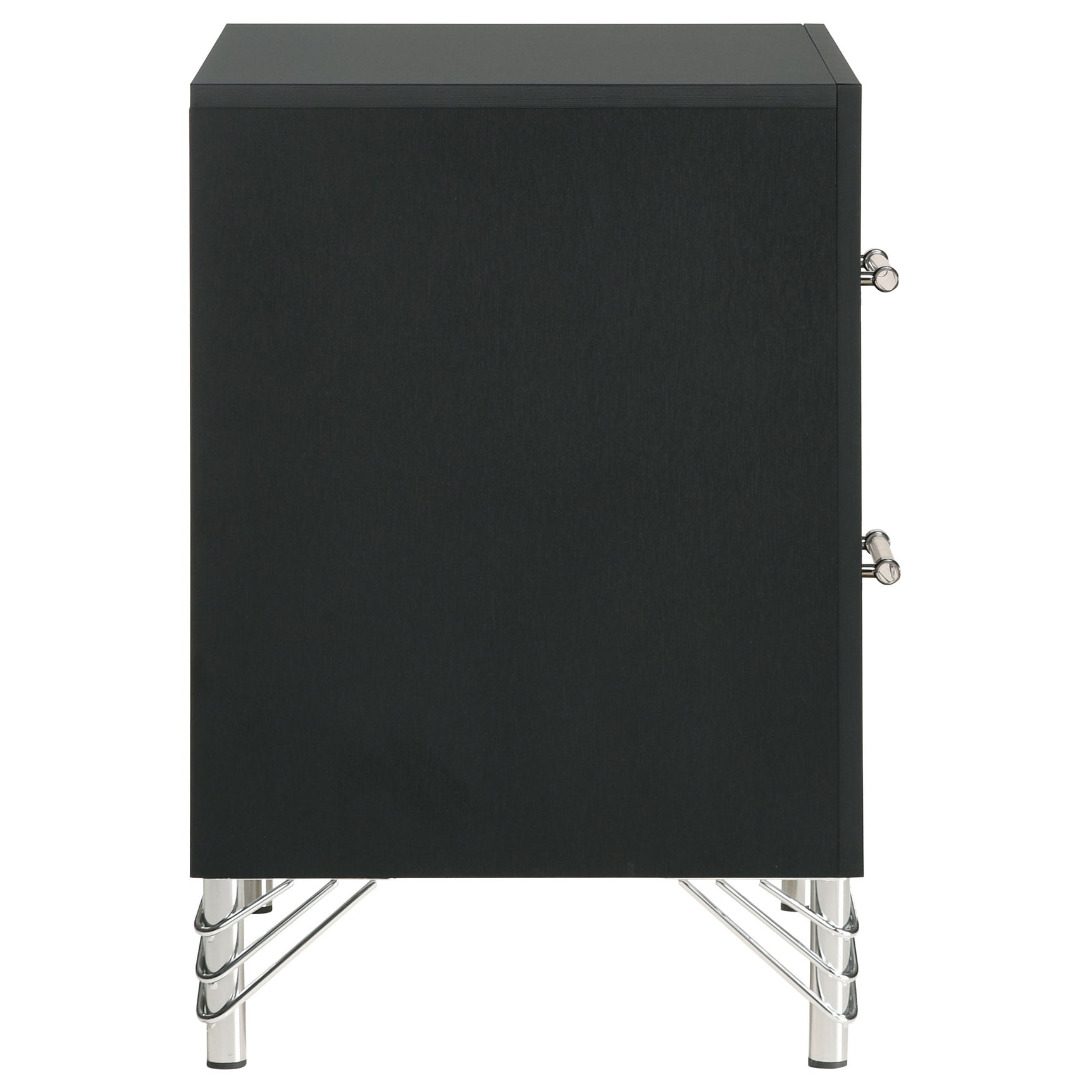 Lucia 2-drawer Nightstand Bedside Table Black - Tampa Furniture Outlet