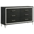Tampa Furniture Outlet - Coaster - Lucia 6-drawer Dresser Cabinet Black - 224993