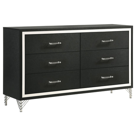 Tampa Furniture Outlet - Coaster - Lucia 6-drawer Dresser Cabinet Black - 224993