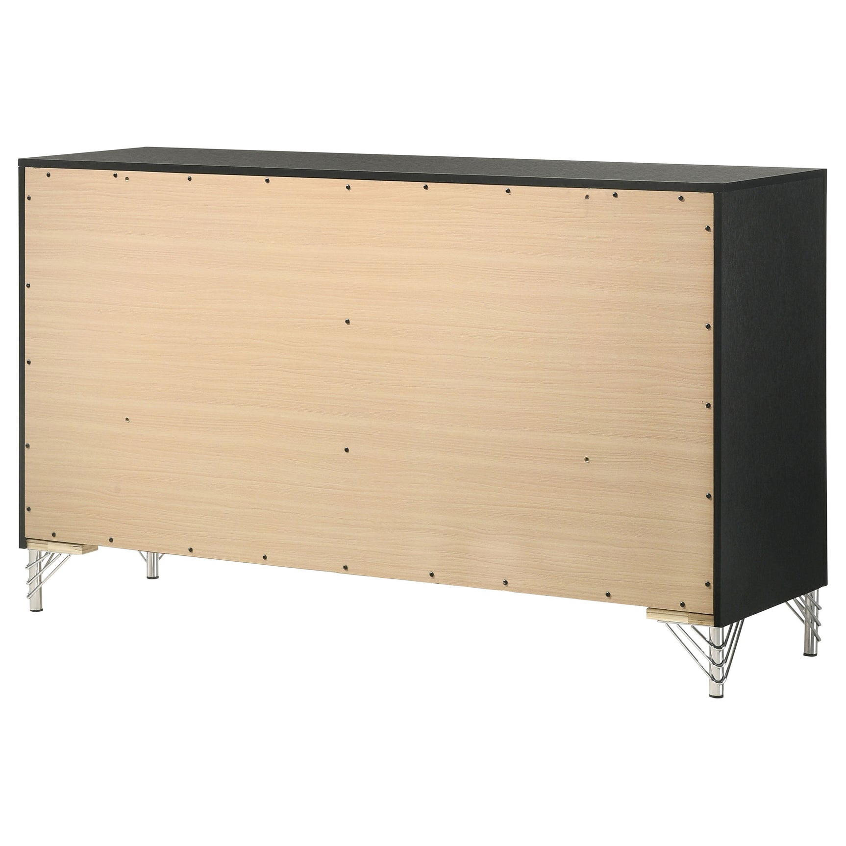 Lucia 6-drawer Dresser Cabinet Black - Tampa Furniture Outlet