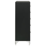 Lucia 5-drawer Bedroom Chest of Drawers Black - Tampa Furniture Outlet