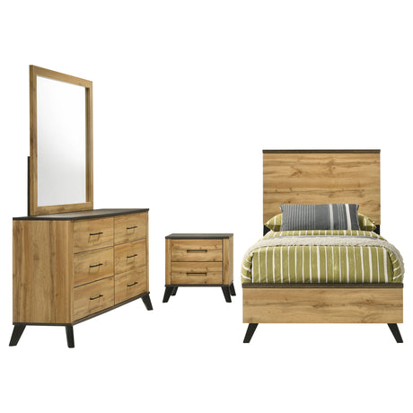 Kaywood 4-piece Twin Bedroom Set Natural Pine - Tampa Furniture Outlet
