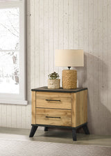Kaywood 2-drawer Nightstand Bedside Table Natural Pine - Tampa Furniture Outlet