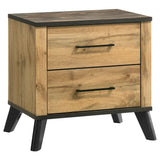 Tampa Furniture Outlet - Coaster - Kaywood 2-drawer Nightstand Bedside Table Natural Pine - 225002