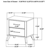 Kaywood 2-drawer Nightstand Bedside Table Natural Pine - Tampa Furniture Outlet
