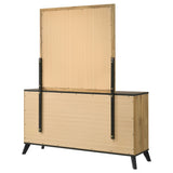 Kaywood 6-drawer Dresser and Mirror Natural Pine - Tampa Furniture Outlet