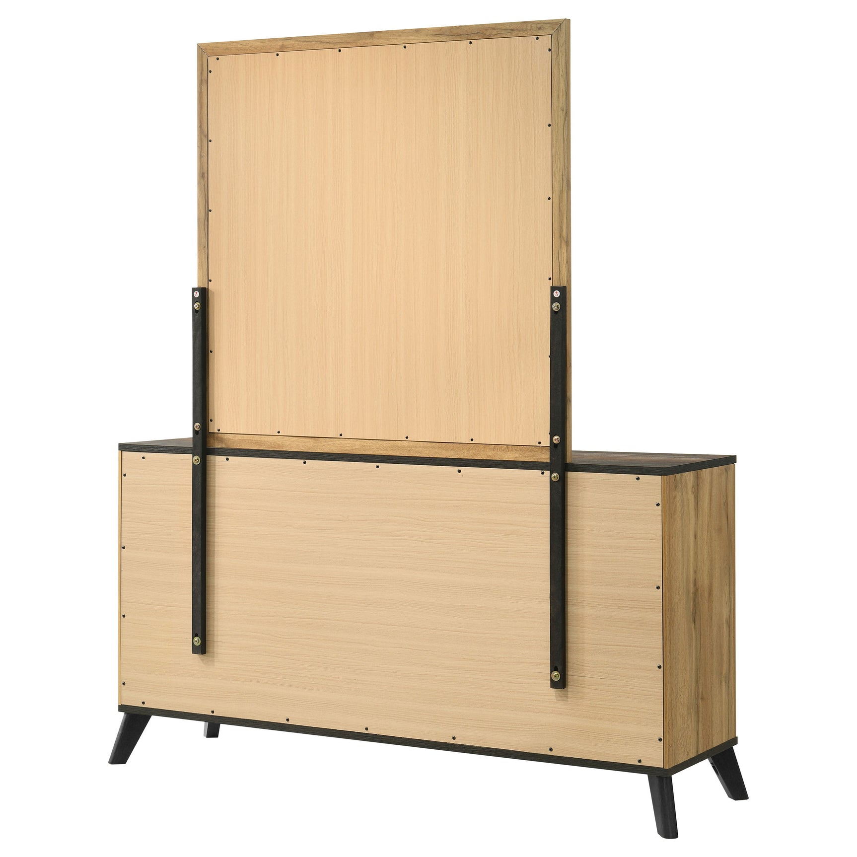 Kaywood 6-drawer Dresser and Mirror Natural Pine - Tampa Furniture Outlet