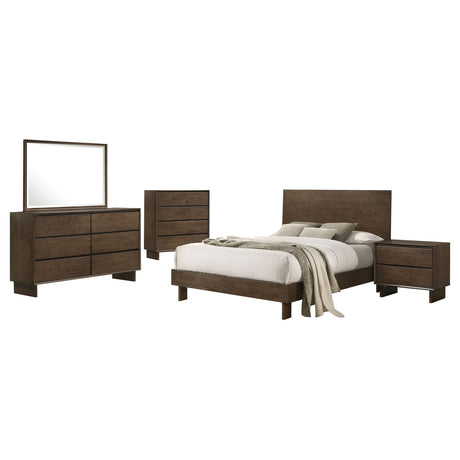 Glenwood 5-piece Queen Bedroom Set Warm Brown - Tampa Furniture Outlet