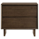 Glenwood 2-drawer Nightstand Bedside Table Warm Brown - Tampa Furniture Outlet