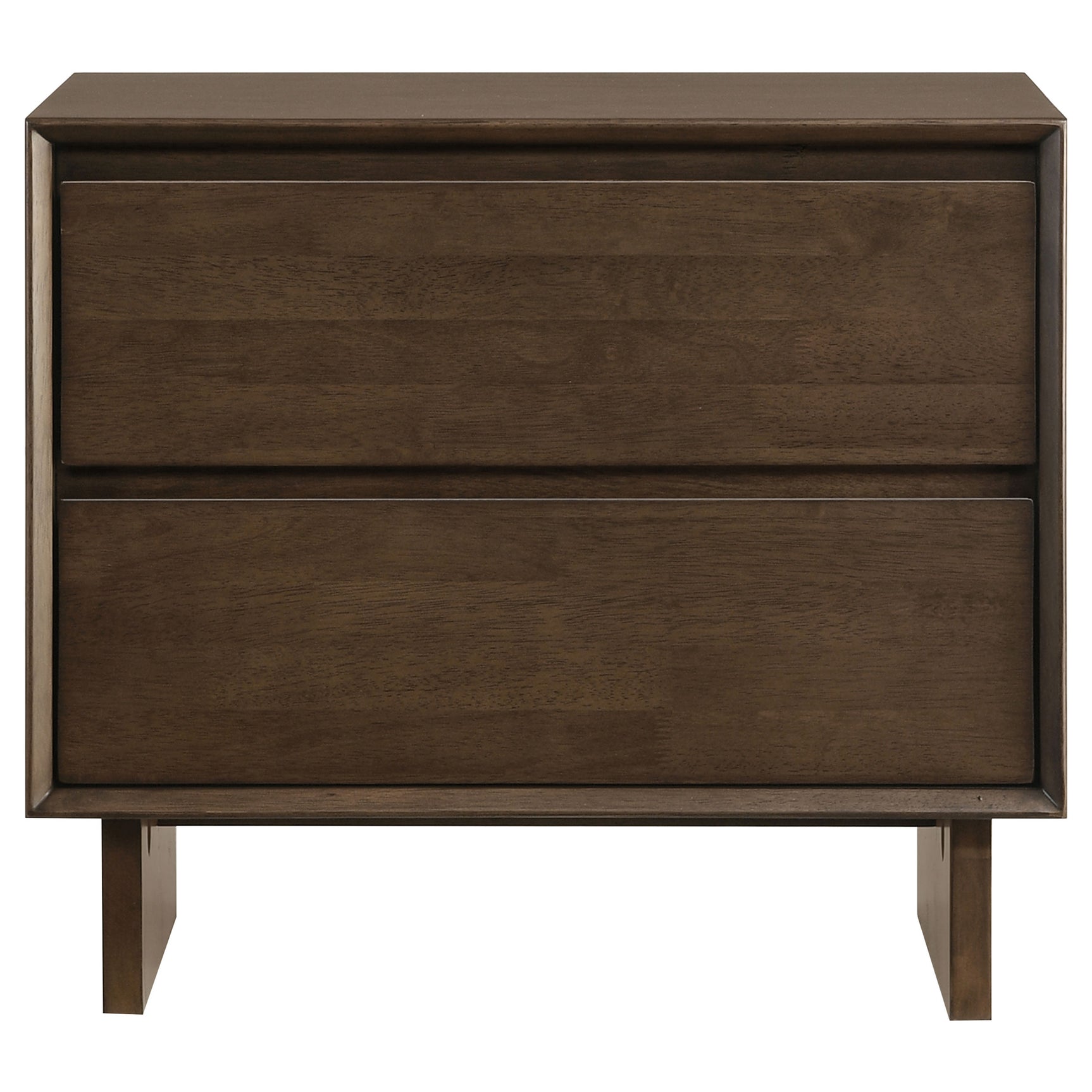 Glenwood 2-drawer Nightstand Bedside Table Warm Brown - Tampa Furniture Outlet