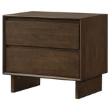 Glenwood 2-drawer Nightstand Bedside Table Warm Brown - Tampa Furniture Outlet