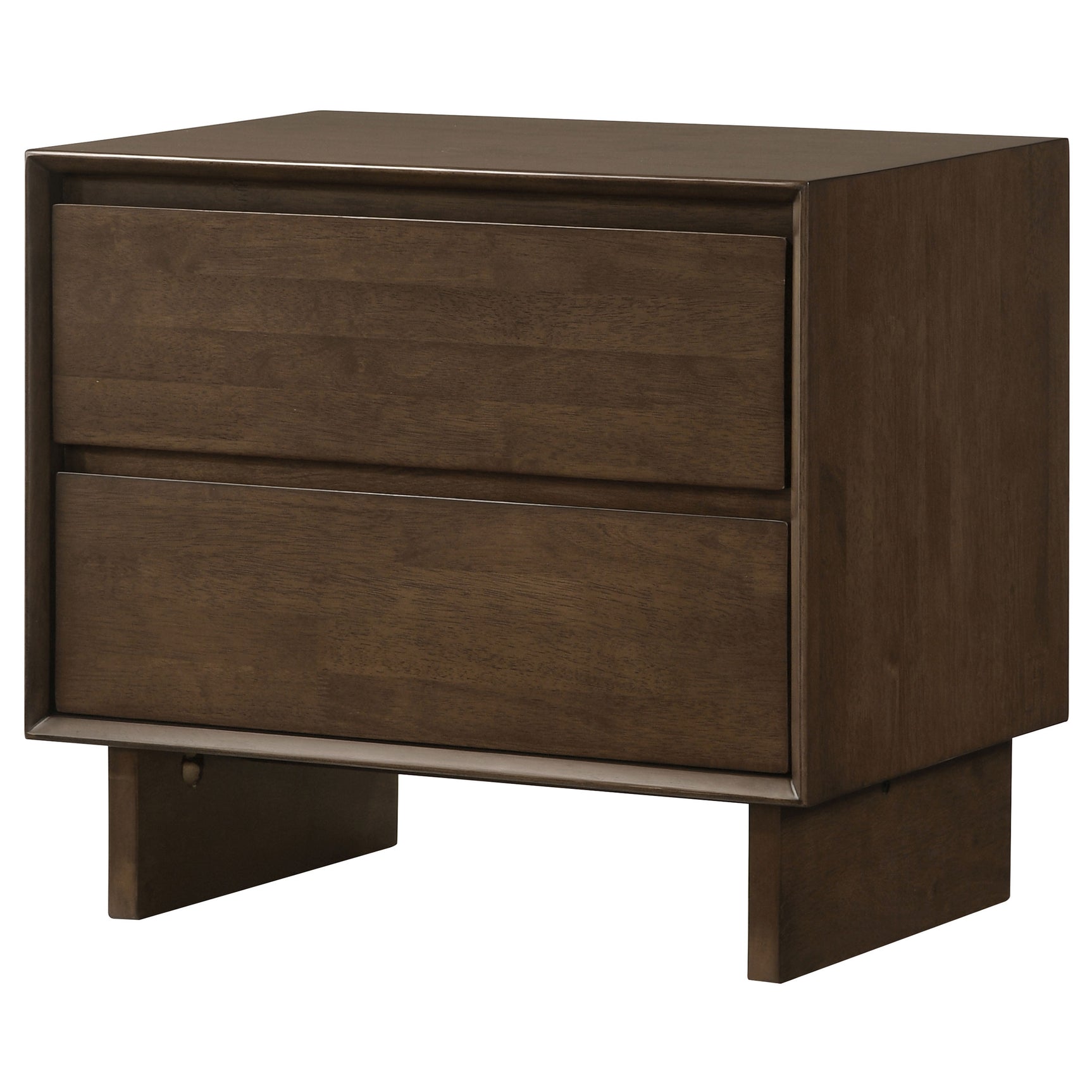 Glenwood 2-drawer Nightstand Bedside Table Warm Brown - Tampa Furniture Outlet