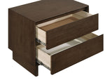 Glenwood 2-drawer Nightstand Bedside Table Warm Brown - Tampa Furniture Outlet