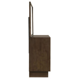 Glenwood 6-drawer Dresser and Mirror Warm Brown - Tampa Furniture Outlet