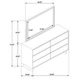 Glenwood 6-drawer Dresser and Mirror Warm Brown - Tampa Furniture Outlet