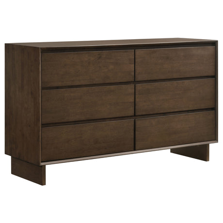 Tampa Furniture Outlet - Coaster - Glenwood 6-drawer Dresser Cabinet Warm Brown - 225013