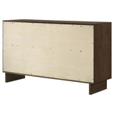 Glenwood 6-drawer Dresser Cabinet Warm Brown - Tampa Furniture Outlet