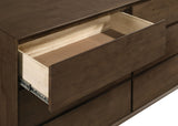 Glenwood 6-drawer Dresser Cabinet Warm Brown - Tampa Furniture Outlet