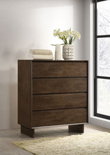 Glenwood 4-drawer Chest of Drawers Warm Brown - Tampa Furniture Outlet