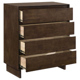 Glenwood 4-drawer Chest of Drawers Warm Brown - Tampa Furniture Outlet