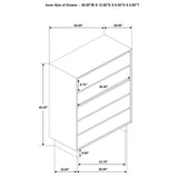 Glenwood 4-drawer Chest of Drawers Warm Brown - Tampa Furniture Outlet