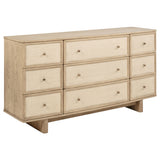Kailani 5-piece Eastern King Bedroom Set Beige Oak - Tampa Furniture Outlet