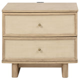 Kailani 2-drawer Nightstand Bedside Table Beige Oak - Tampa Furniture Outlet