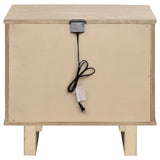 Kailani 2-drawer Nightstand Bedside Table Beige Oak - Tampa Furniture Outlet
