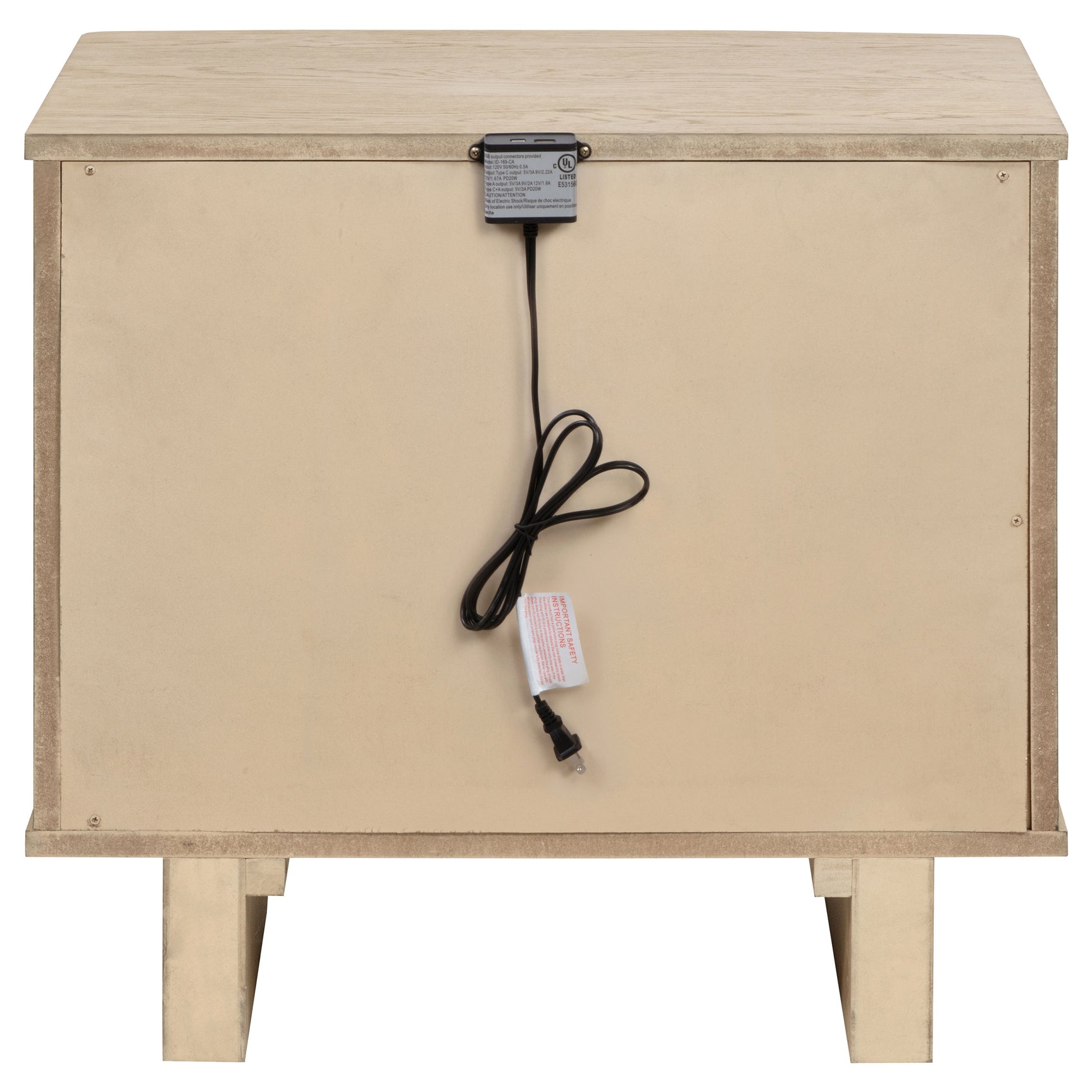 Kailani 2-drawer Nightstand Bedside Table Beige Oak - Tampa Furniture Outlet