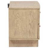 Kailani 2-drawer Nightstand Bedside Table Beige Oak - Tampa Furniture Outlet