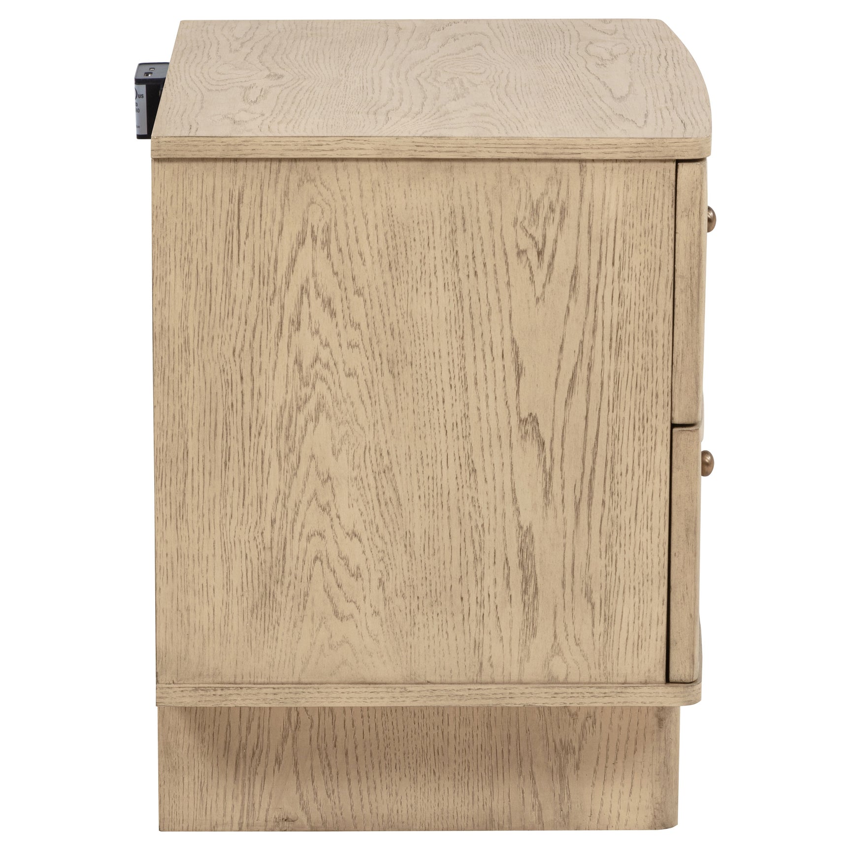 Kailani 2-drawer Nightstand Bedside Table Beige Oak - Tampa Furniture Outlet