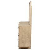 Kailani 9-drawer Dresser and Mirror Beige Oak - Tampa Furniture Outlet