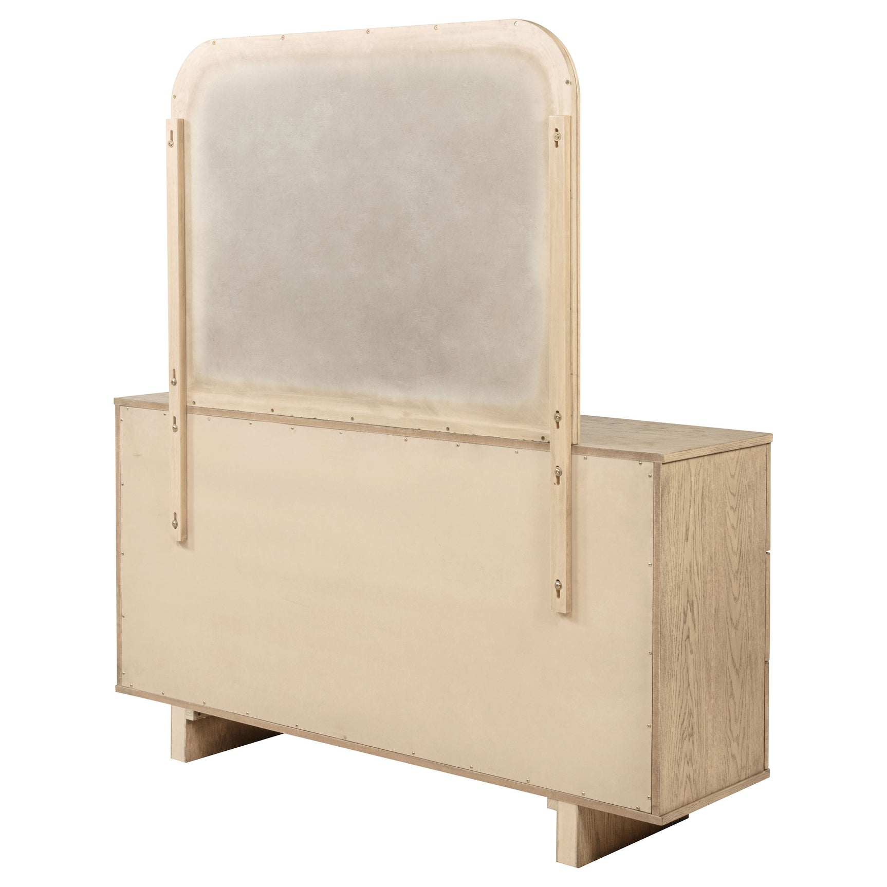 Kailani 9-drawer Dresser and Mirror Beige Oak - Tampa Furniture Outlet