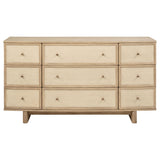 Kailani 9-drawer Dresser Cabinet Beige Oak - Tampa Furniture Outlet