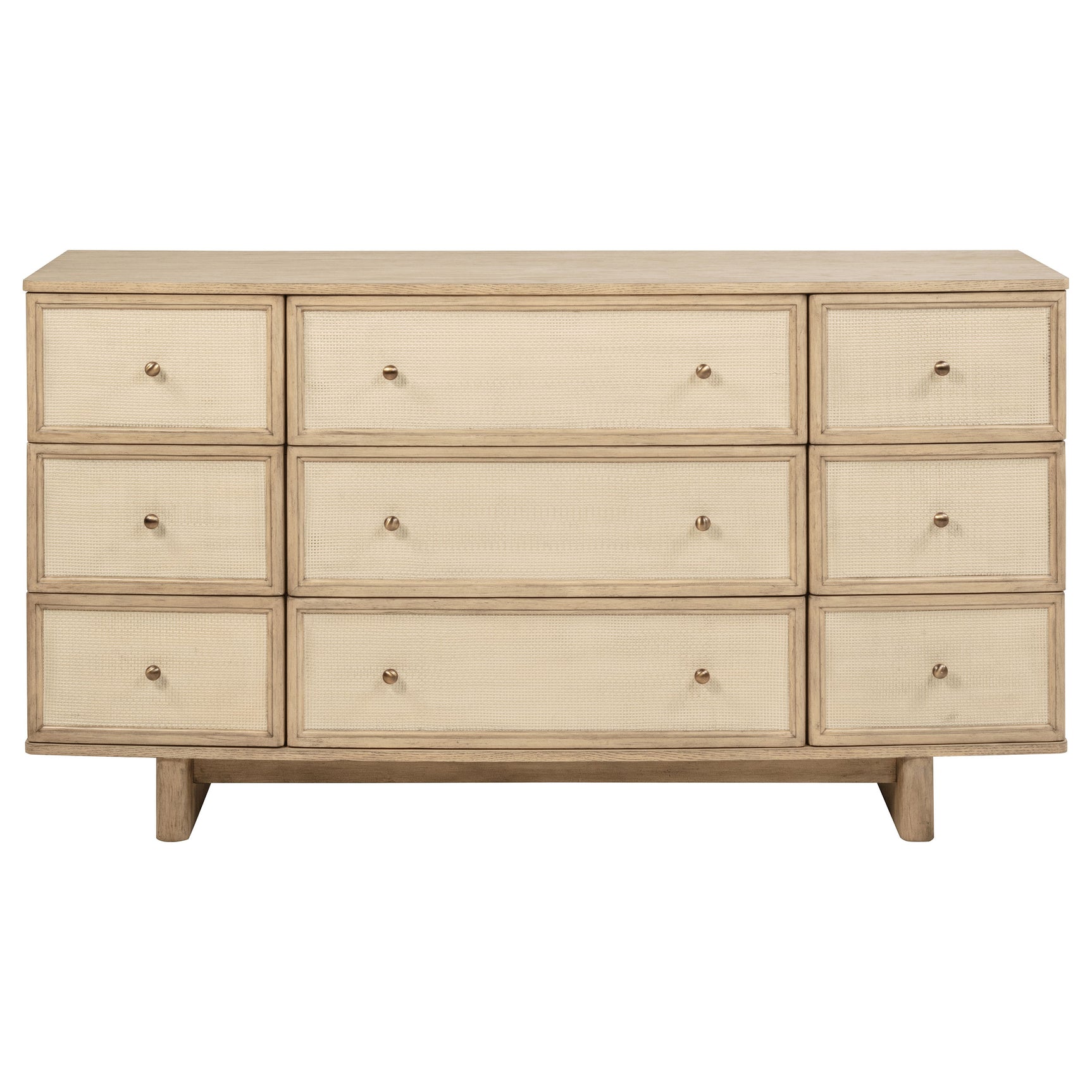 Kailani 9-drawer Dresser Cabinet Beige Oak - Tampa Furniture Outlet