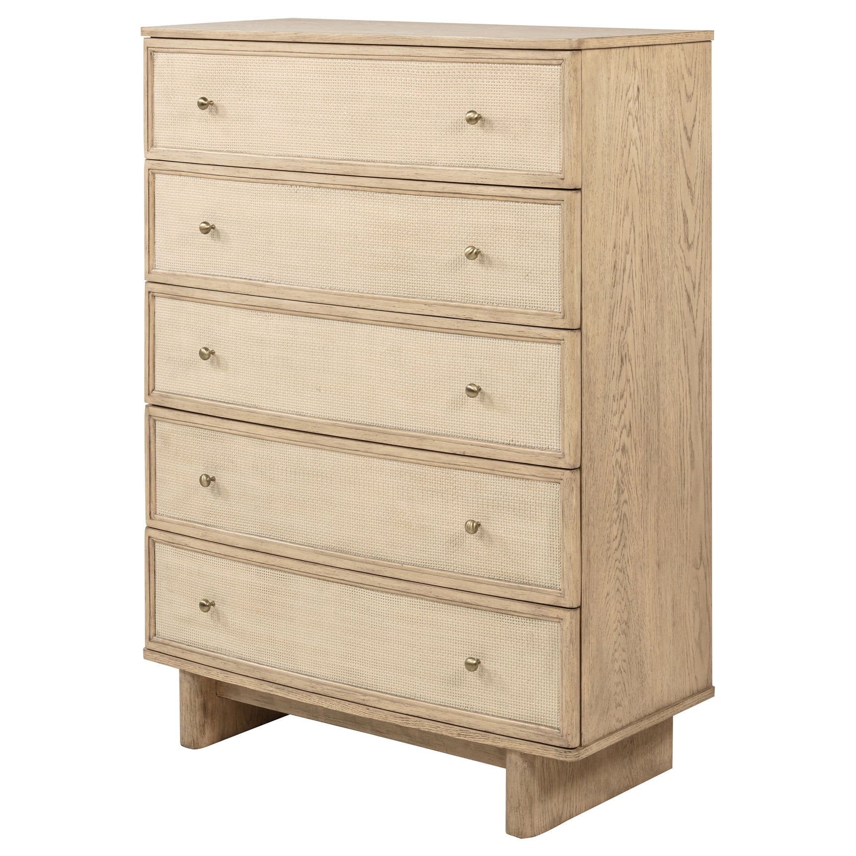 Kailani 5-drawer Bedroom Chest of Drawers Beige Oak - Tampa Furniture Outlet