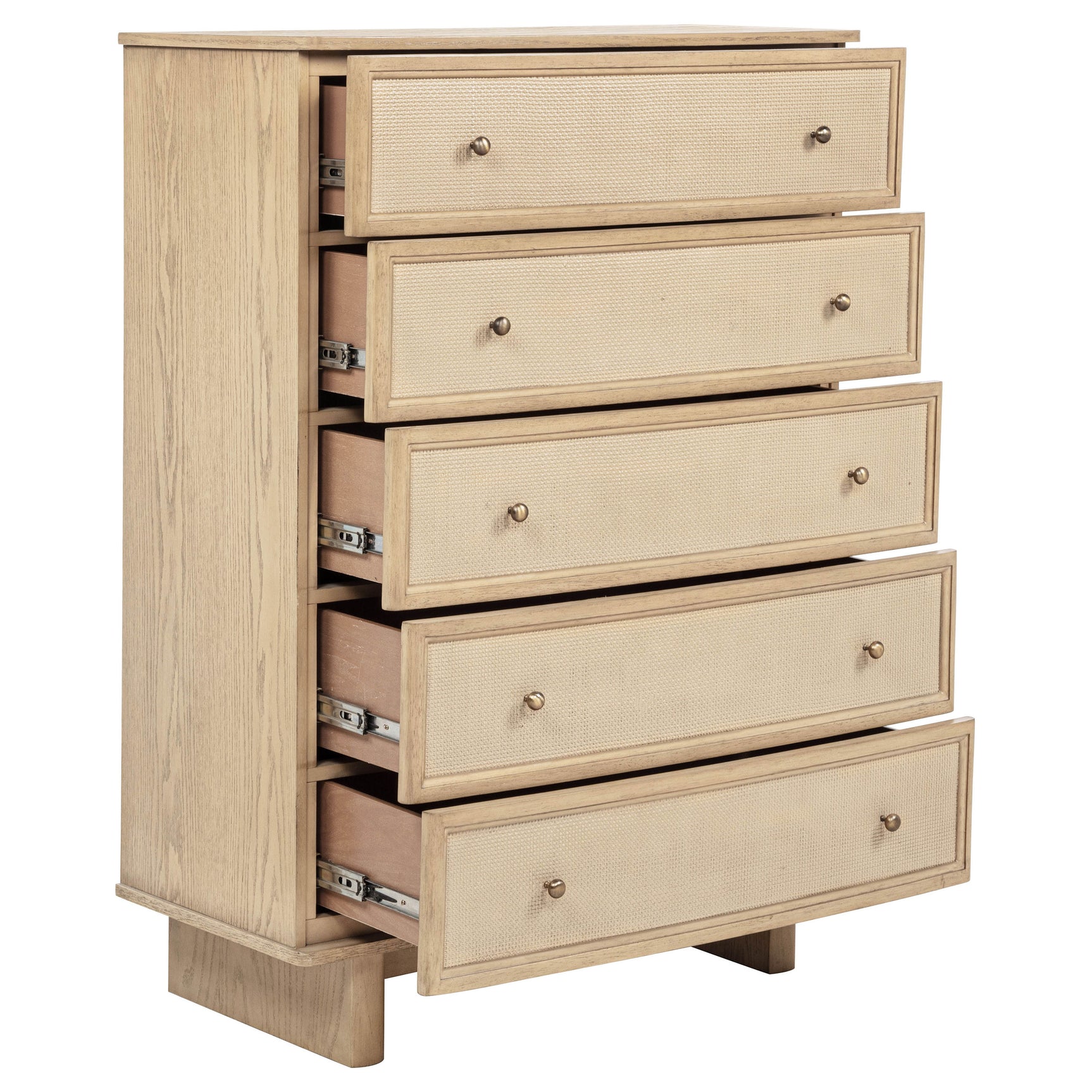 Kailani 5-drawer Bedroom Chest of Drawers Beige Oak - Tampa Furniture Outlet