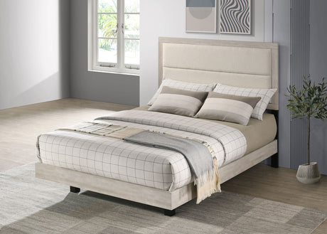 Trenton 54-inch Wood Full Panel Bed Rustic Cream - Tampa Furniture Outlet