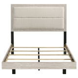 Trenton 54-inch Wood Full Panel Bed Rustic Cream - Tampa Furniture Outlet