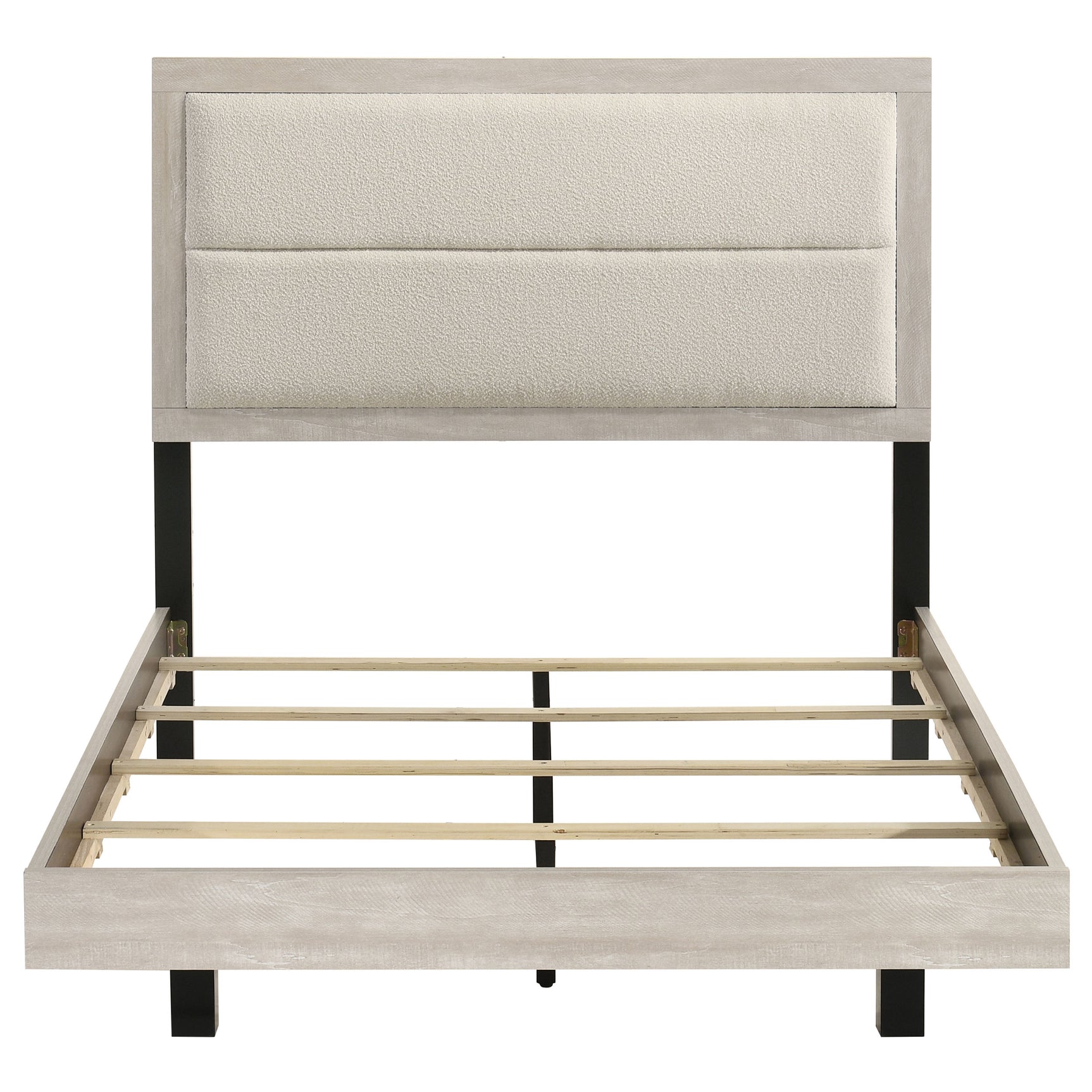 Trenton 54-inch Wood Full Panel Bed Rustic Cream - Tampa Furniture Outlet